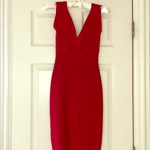Herve Leger Kariva XS red bandage dress